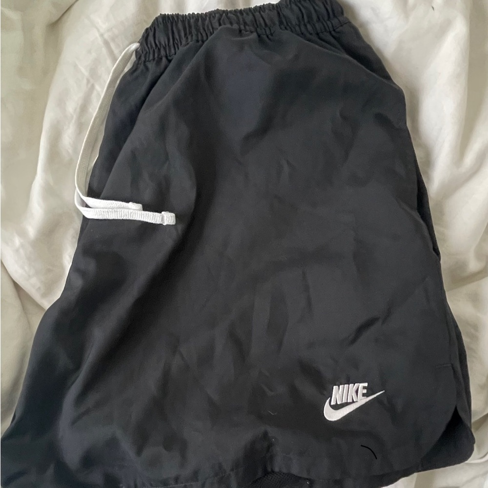 Nike Black Sports Shorts with White Logo